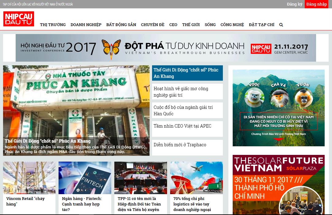Nhịp cầu đầu tư là trang báo kinh doanh uy tín hàng đầu Việt Nam